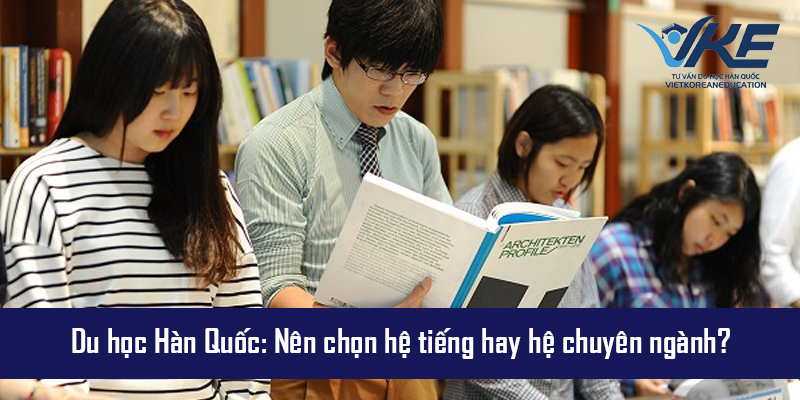 Du học sinh Việt Nam đang học tiếng Hàn tại thư viện ở Hàn Quốc