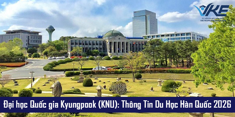 Đại học Quốc gia Kyungpook (KNU): Thông Tin Du Học Hàn Quốc 2026 Cùng VKE 2 Khung cảnh phía trước của Đại học Quốc gia Kyungp