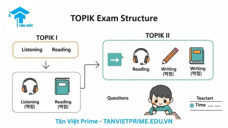 Tổng hợp kiến thức cần biết về ôn TOPIK 3 Cấu trúc bài thi để ôn Topik